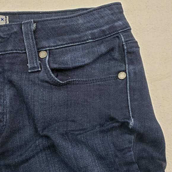 Paige Verdugo Ultra Skinny Jeans Size 27 Dark Wash Straight Leg Stretch Denim - Picture 8 of 16